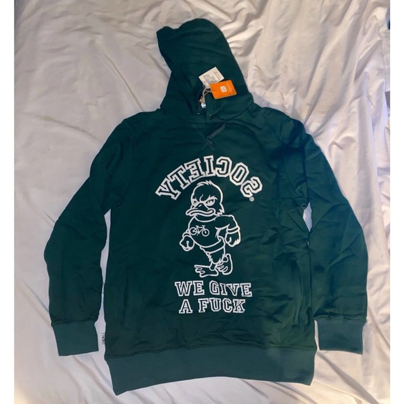 Society‎ Pullover Hoodie Sweatshirt Size Medium New with Tags "Fu*k" - Picture 11 of 11